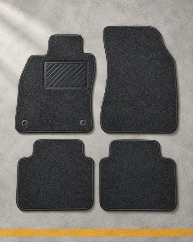 Carpet Floor Mats with Heel Pad, 4 Pieces