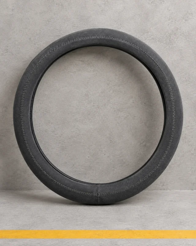 Suede-Feel Steering Wheel Cover, 37–38 cm