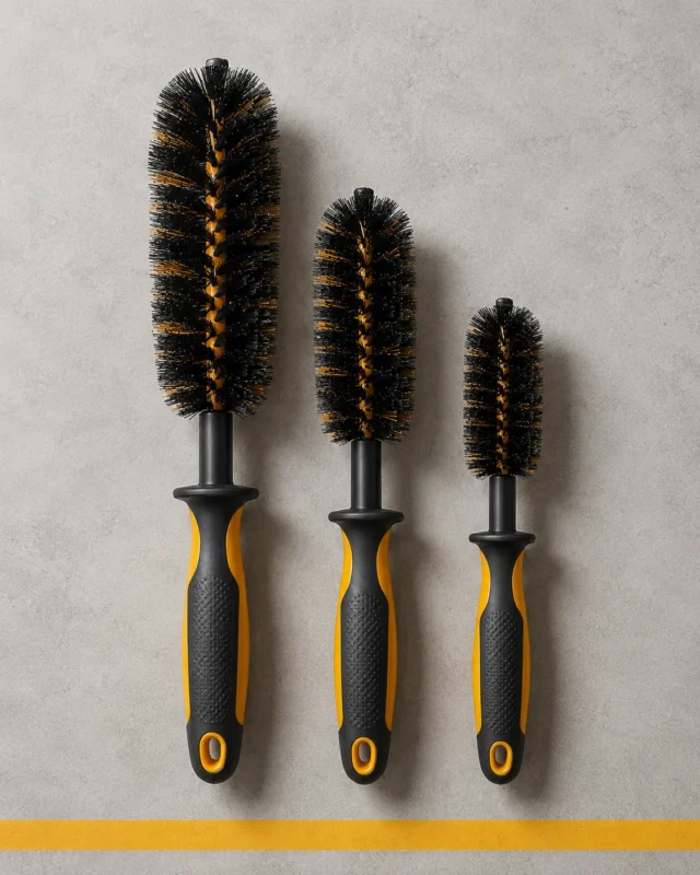 Wheel & Rim Brush Set, 3 Pieces